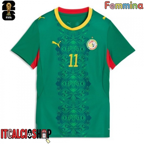 Senegal Nicolas Jackson #11 Seconda Maglia Femmina Mondiali 2026 Manica Corta